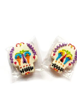 biscuits sablés décorés en tête de mort mexicaine "galletas de calaveritas"