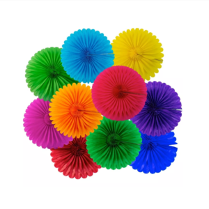 fleurs en papier de soie "papel picado" en forme d'Étoile à monter Éclats de couleurs mexicaines