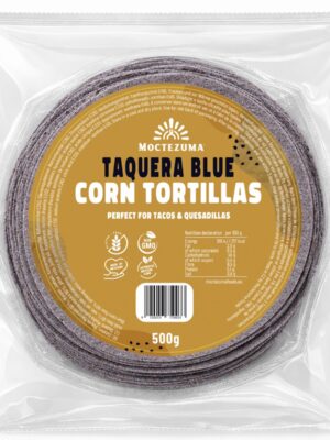Tortillas de maïs bleu taqueras 12 cm Moctezuma