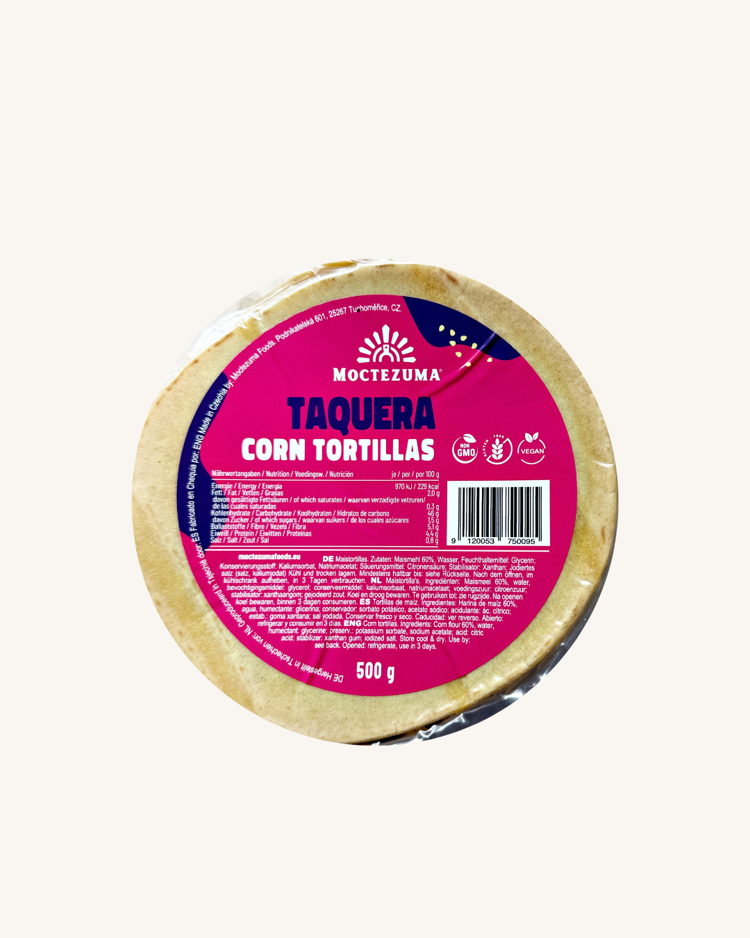 Tortillas de Maïs Jaune Taquera 12 cm